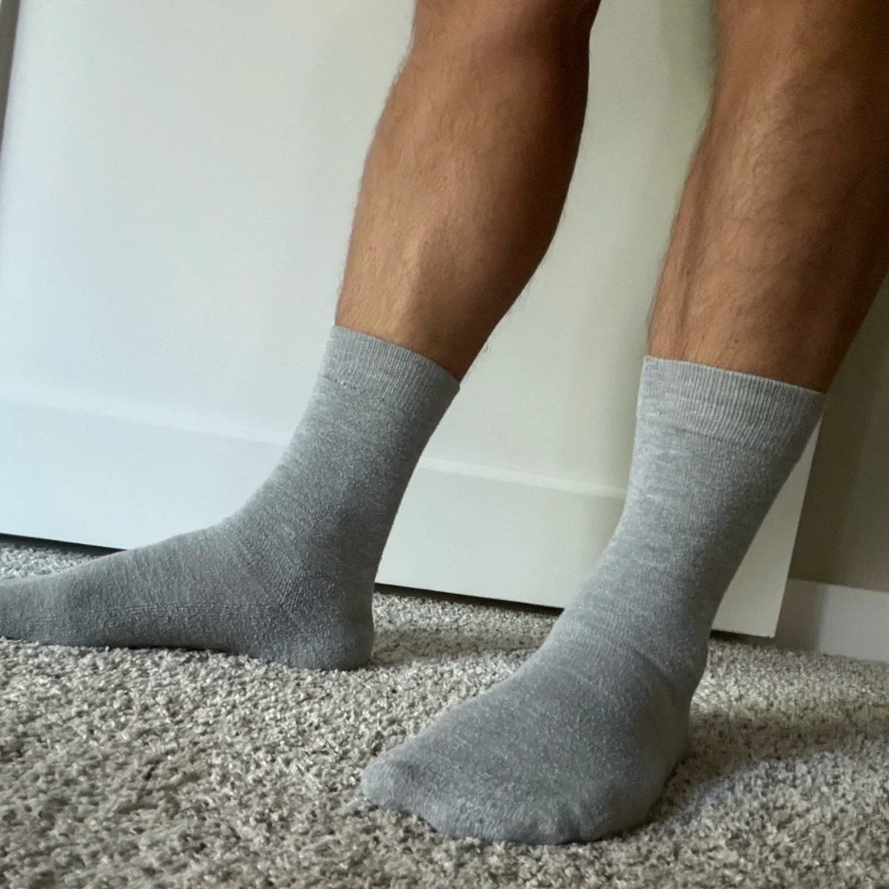 Hanes Men's Gray Crew Socks